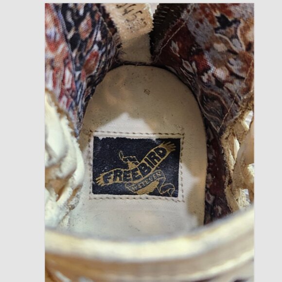 Freebird by Steven Lazor Leather Cutout Lattice Zip Ankle Booties - Picture 7 of 16